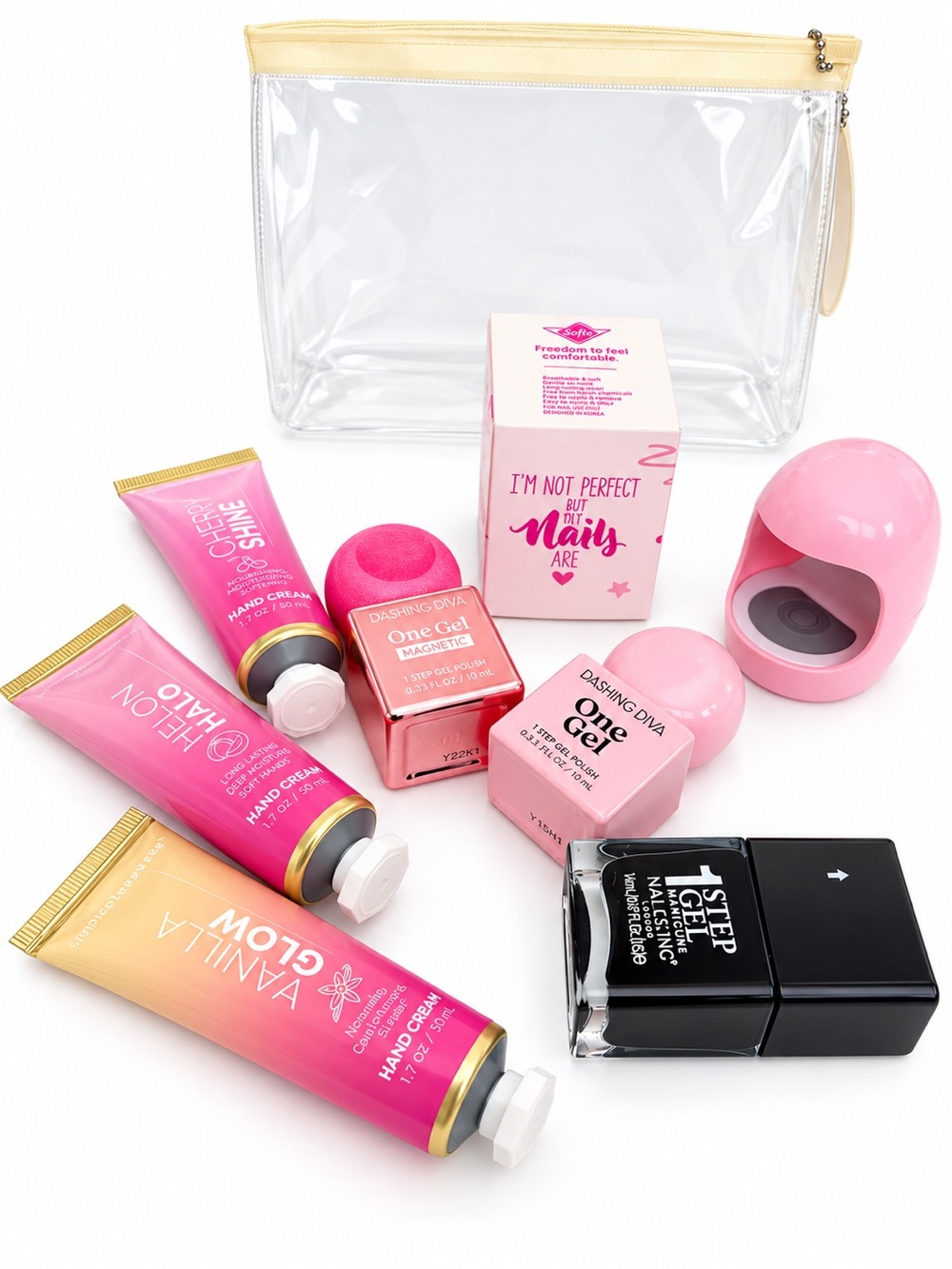 Hand & Nail Travel Kit with Clear Travel Pouch